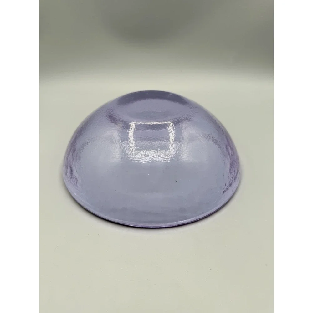 Fire and Light Recycled Glass LAVENDER Purple Bowl 8in AS IS